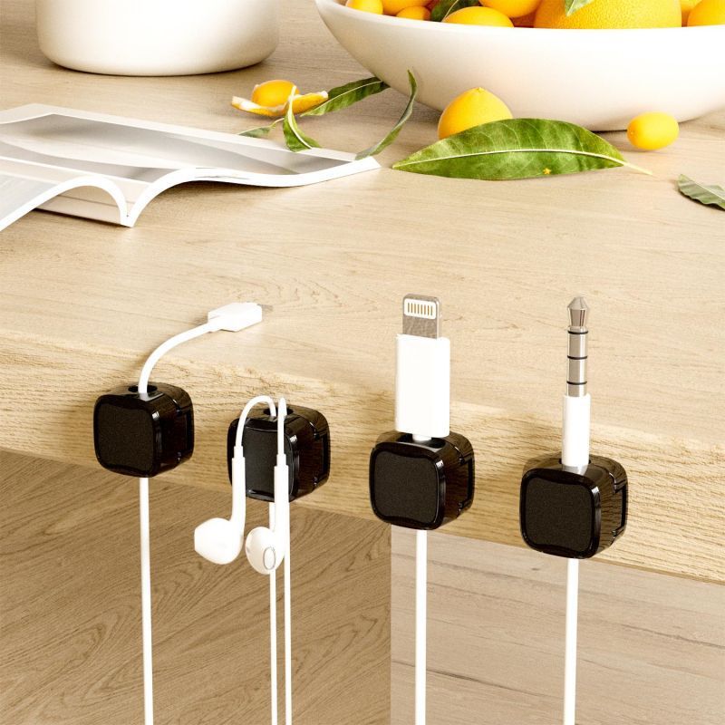 Magnetic Cable Clip: Adjustable Under-Desk Cable Organizer and Holder