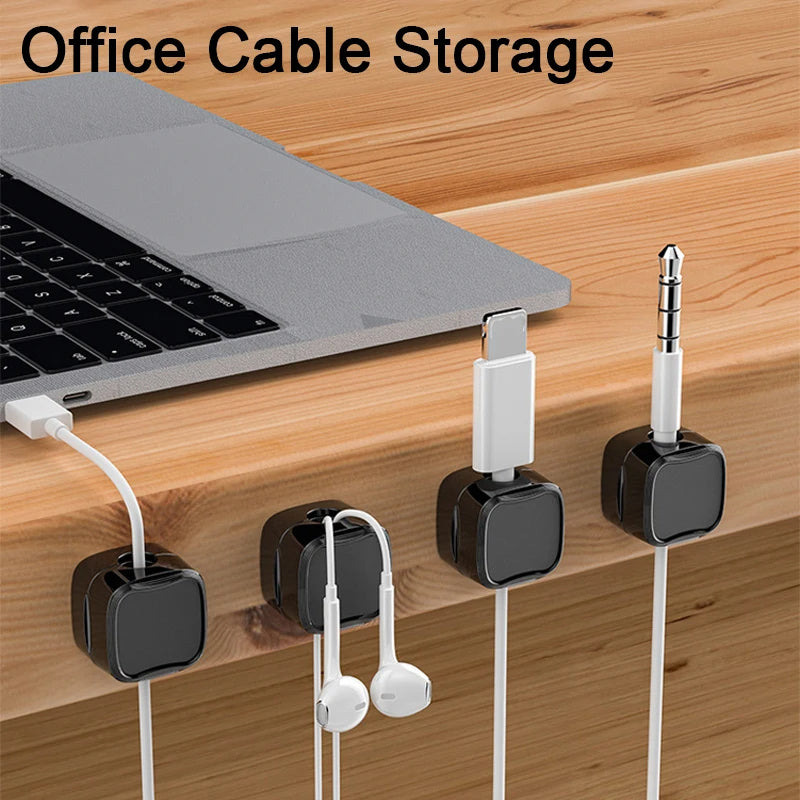 Magnetic Cable Clip: Adjustable Under-Desk Cable Organizer and Holder