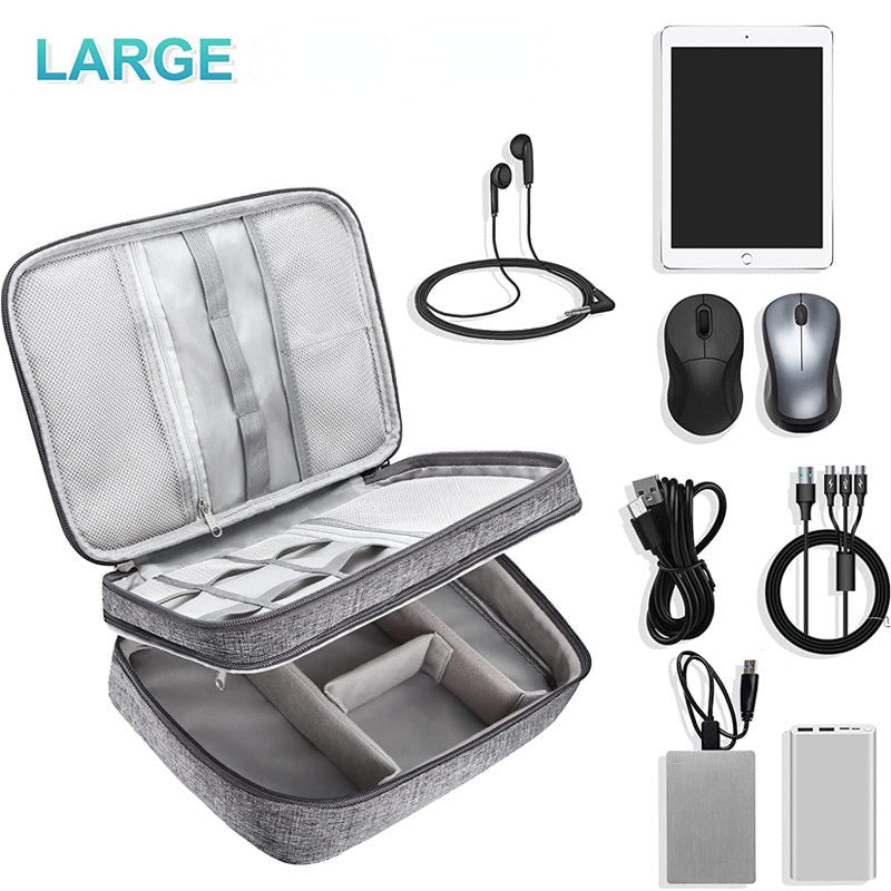 Electronics Organizer Travel Cable Organizer Bag Waterproof Portable Digital Storage Bag Electronic Accessories Case Cable Charger Organizer Case Multifunctional Waterproof Storage Bag - TidyHutt1 ve Düzen Çözümü