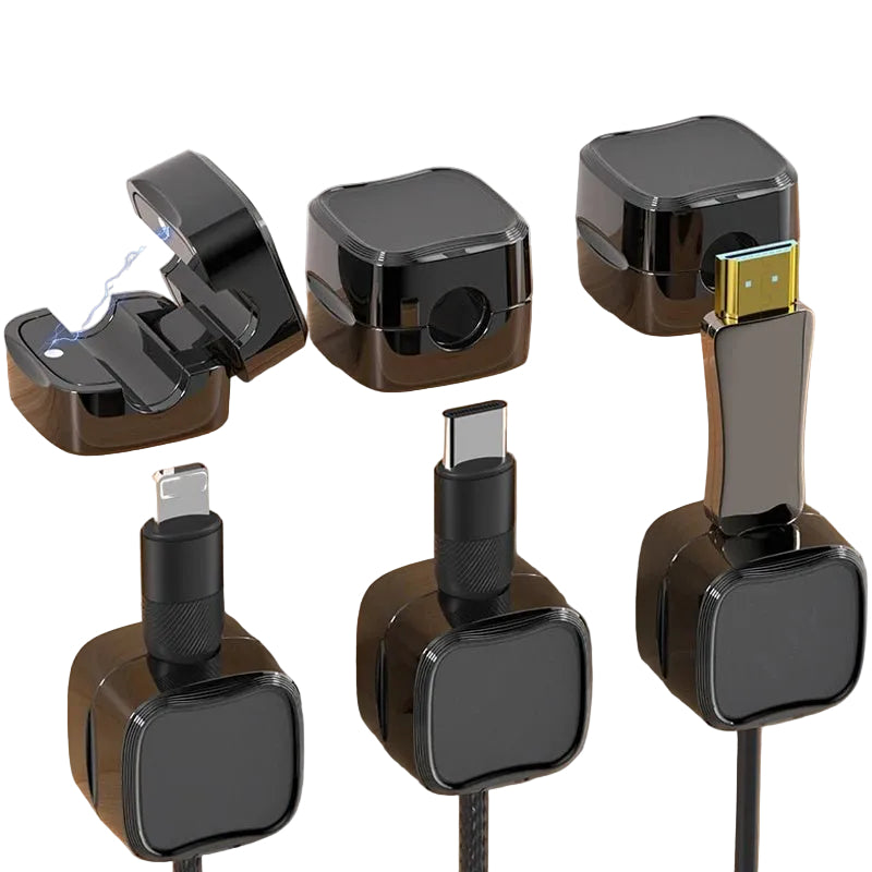Magnetic Cable Clip: Adjustable Under - Desk Cable Organizer and Holder - TidyHutt2 ve Düzen Çözümü