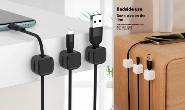 Magnetic Cable Clip: Adjustable Under - Desk Cable Organizer and Holder - TidyHutt2 ve Düzen Çözümü