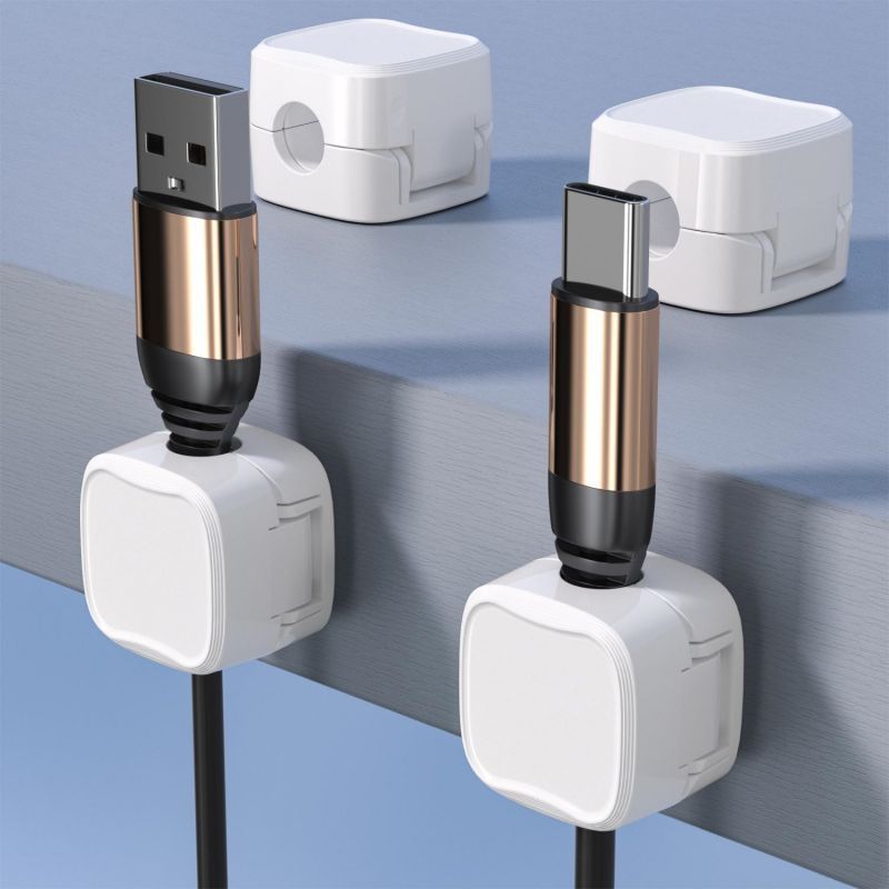 Magnetic Cable Clip: Adjustable Under - Desk Cable Organizer and Holder - TidyHutt2 ve Düzen Çözümü