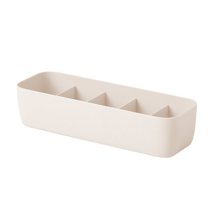 Stackable plastic drawer organizer for socks and underwear storage.