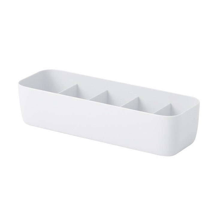 Stackable plastic drawer organizer for socks and underwear storage.